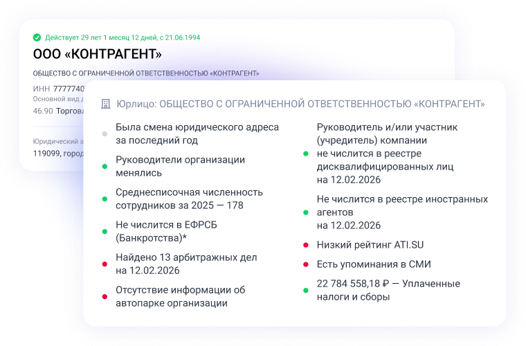 Скриншот карточки отчёта