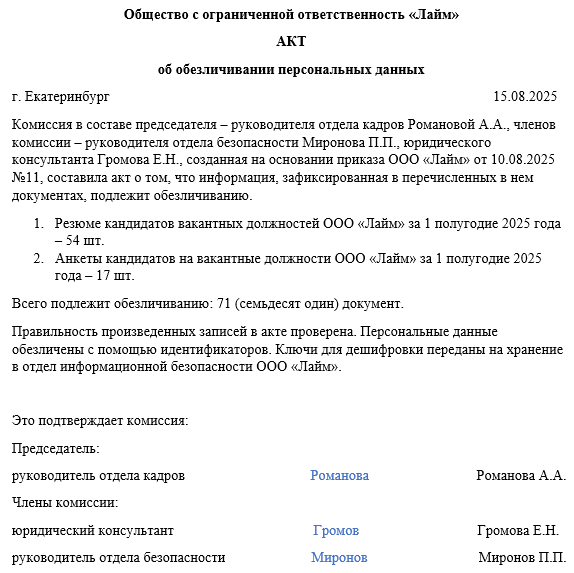 обезличивание персональных данных это